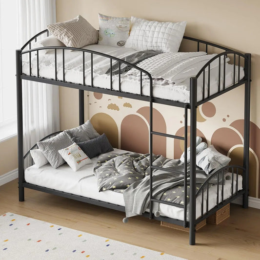 HiMISSH Metal Bunk Bed Twin Over Twin Safety Ladder