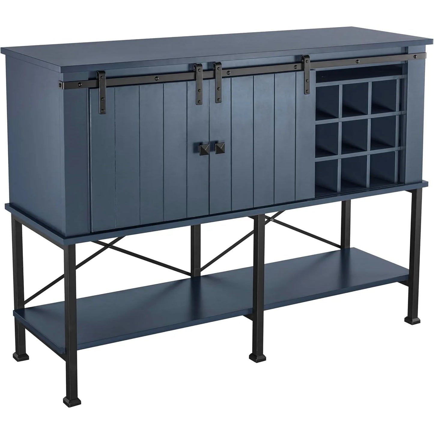 Zhendai Wine Cabinet With Sliding Barn Doors Wine Rack