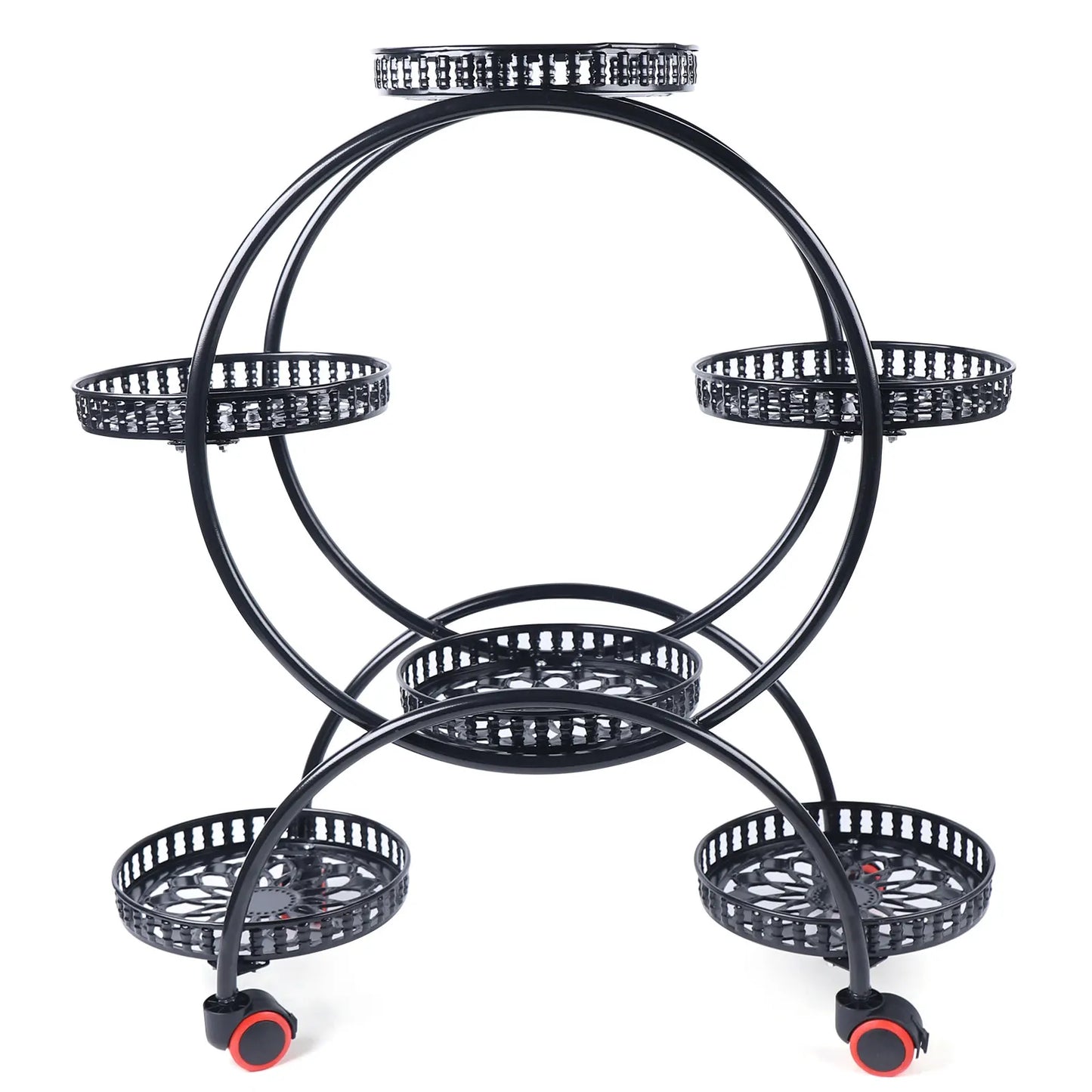 Bymaocar 4 Tier Wrought Iron Flower Plant Stand Display