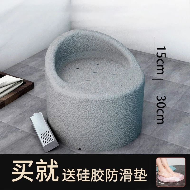 Elderly Bath Chair With Backrest Non Slip Shower Chair