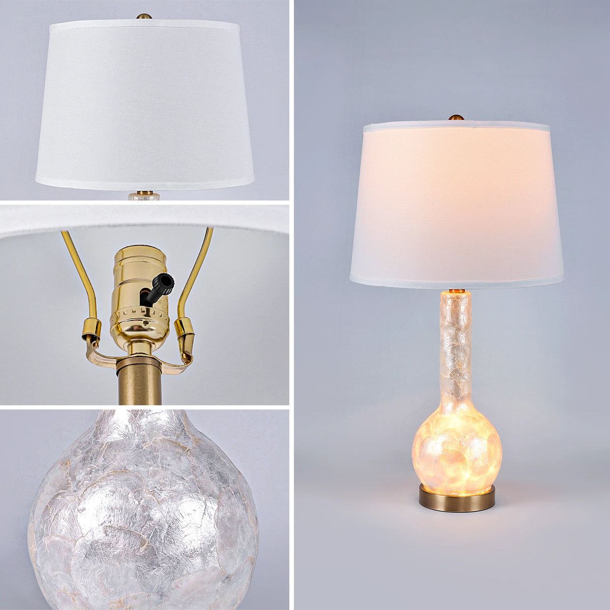 Luxury Opal Glass Table Lamp for Bedroom Living Room Lights