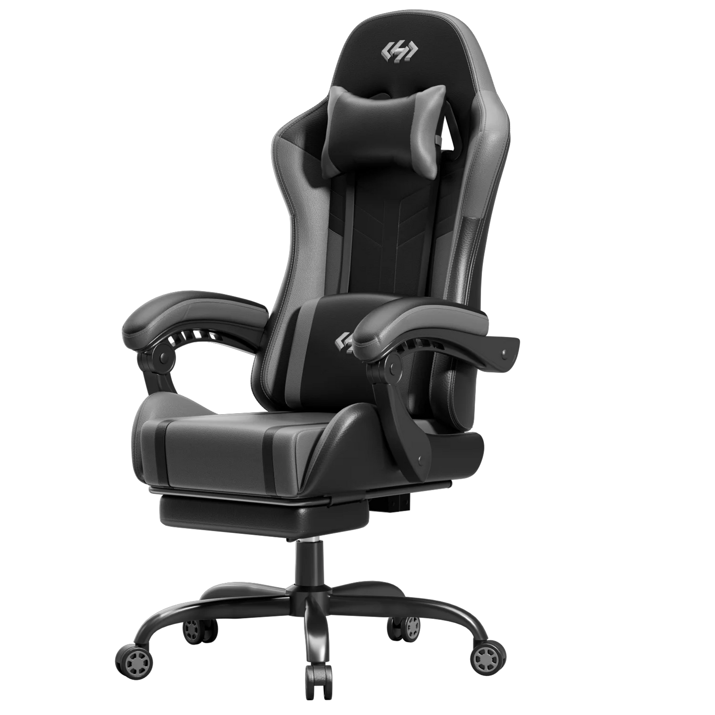 Ergonomic Gaming Chair With Lumbar Massage And Adjustable Headrest