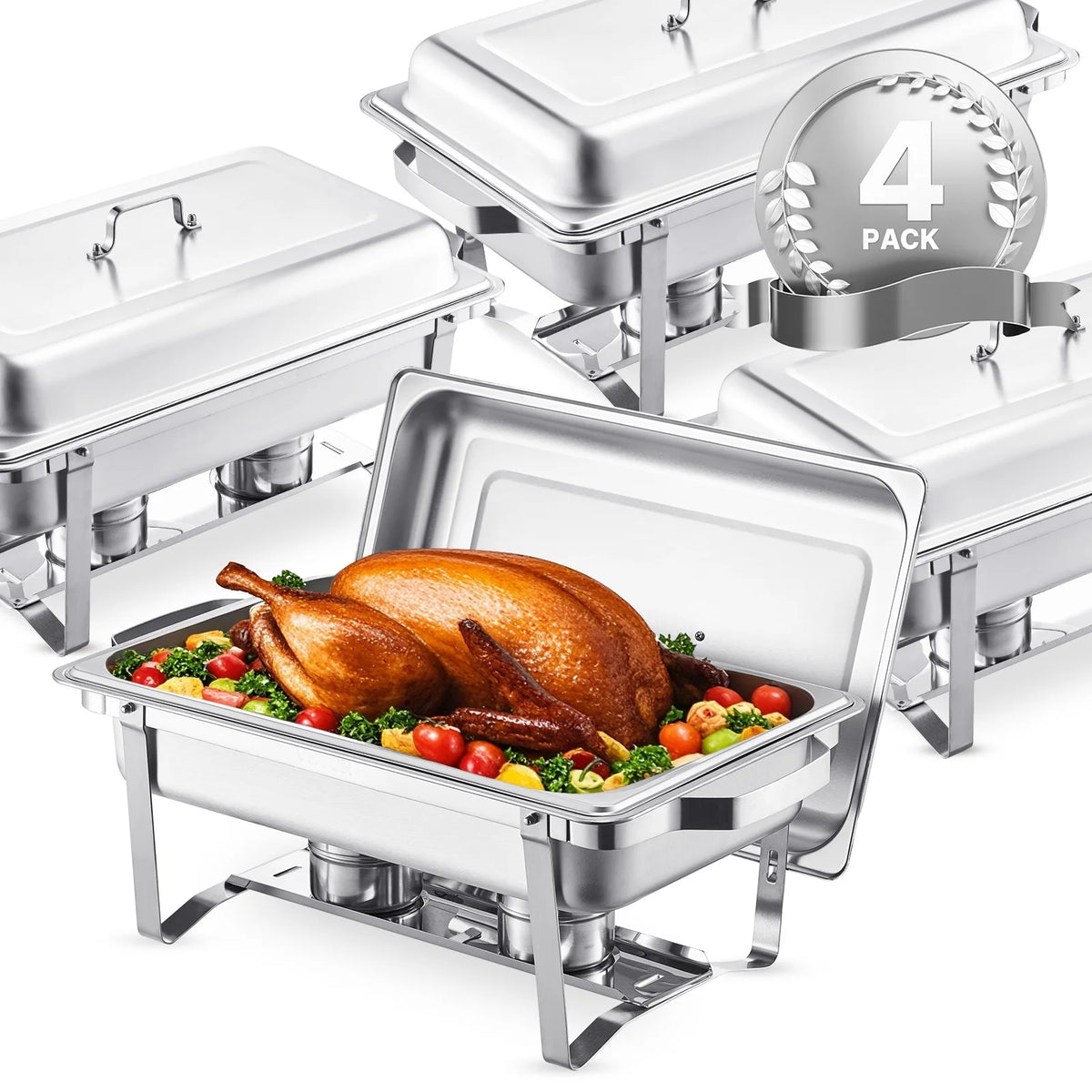 SucceBuy Chafing Dish Buffet Set Stainless Steel Catering Server