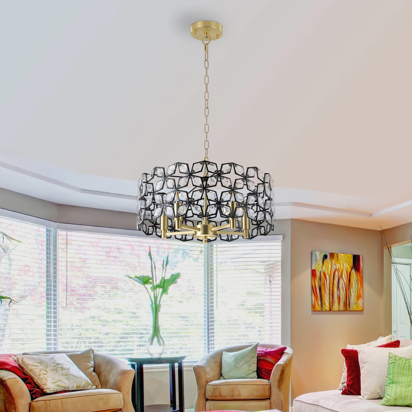 ARLGSITE Luxury Crystal Chandelier Pendant Light Fixture