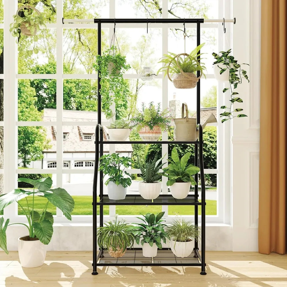NBVCX Heavy Duty Metal Plant Stand Indoor Outdoor Shelf