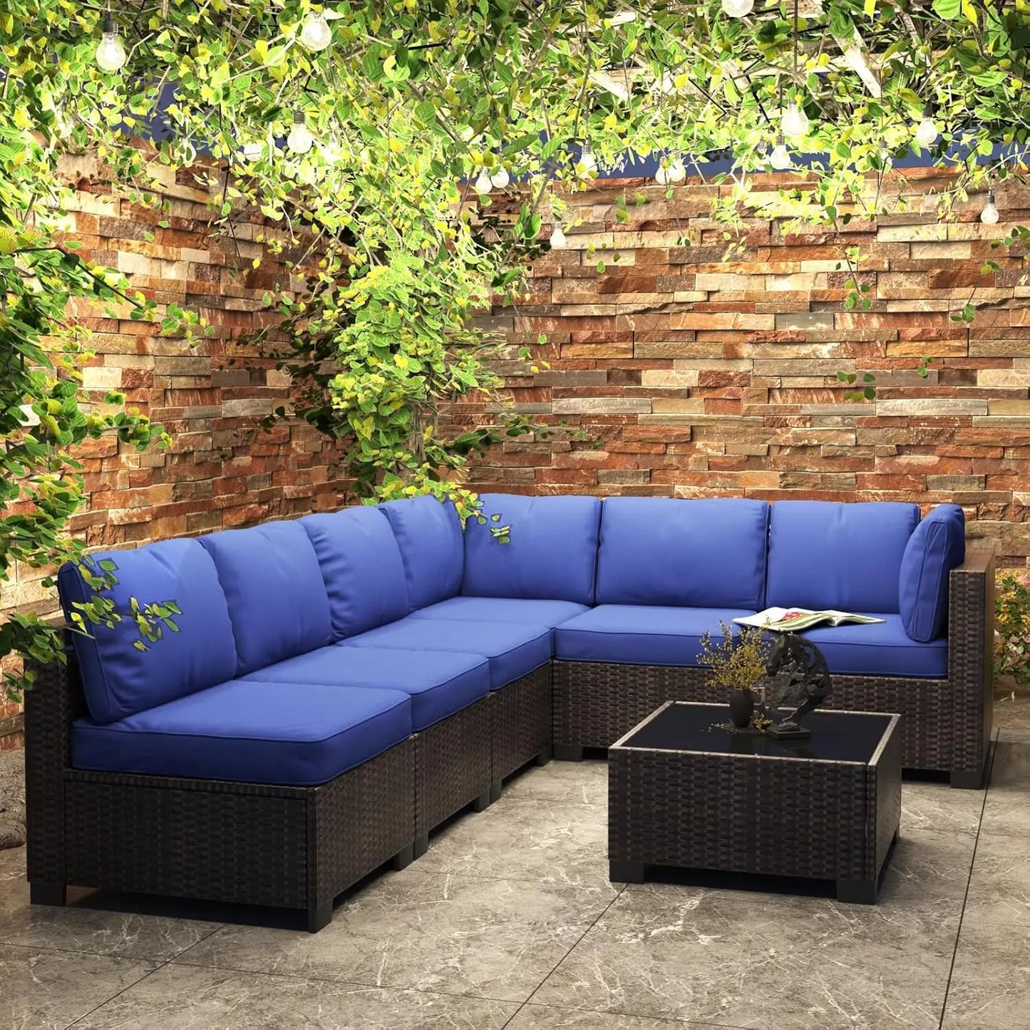 HobbyLane Modular Outdoor Furniture Set With PE Rattan Wicker