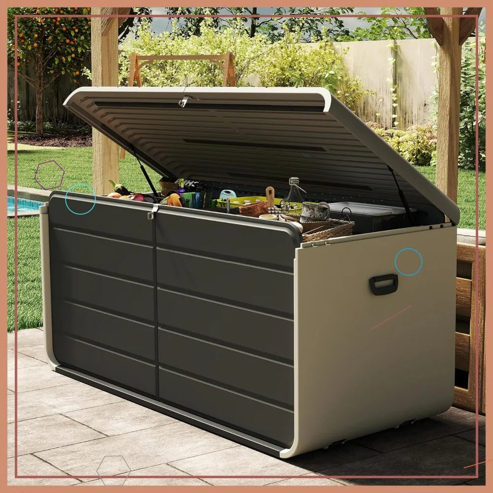 Outdoor Storage Box Lockable Waterproof UV Resistant Deck Box
