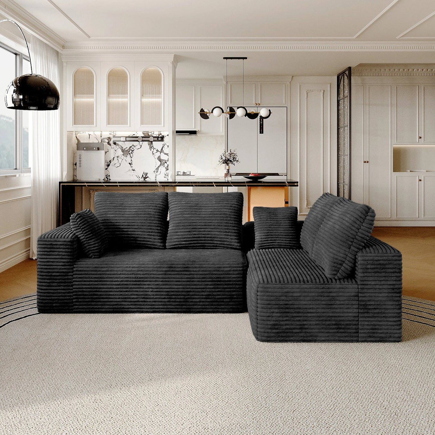 Sdorens Cloud Like Sectional Sofa With L Shaped Chaise