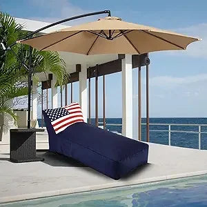 MKDK Outdoor Chaise Lounge Reclining Waterproof Sunbed