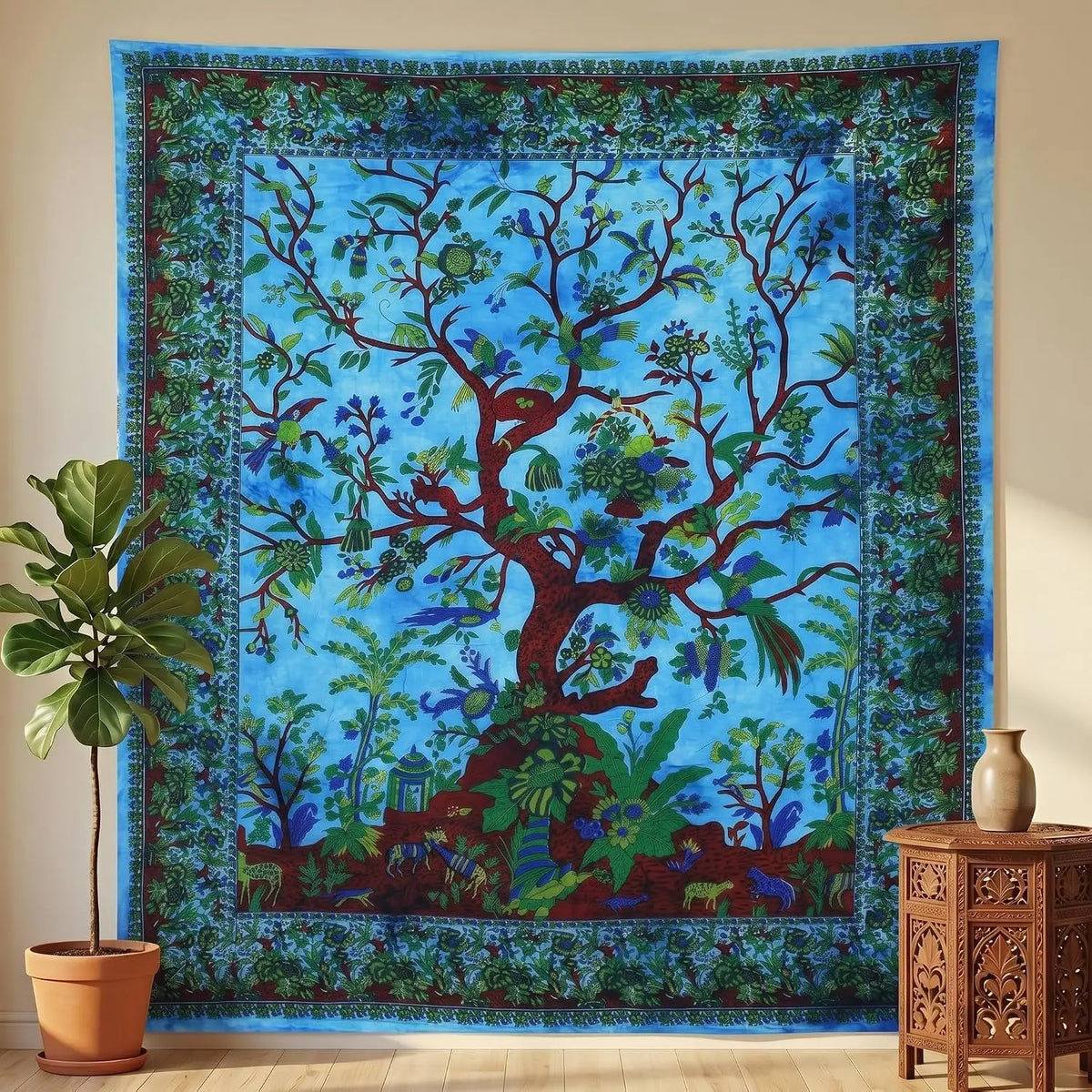 Polyester Tree Of Life Tapestry Wall Hanging Bedspread