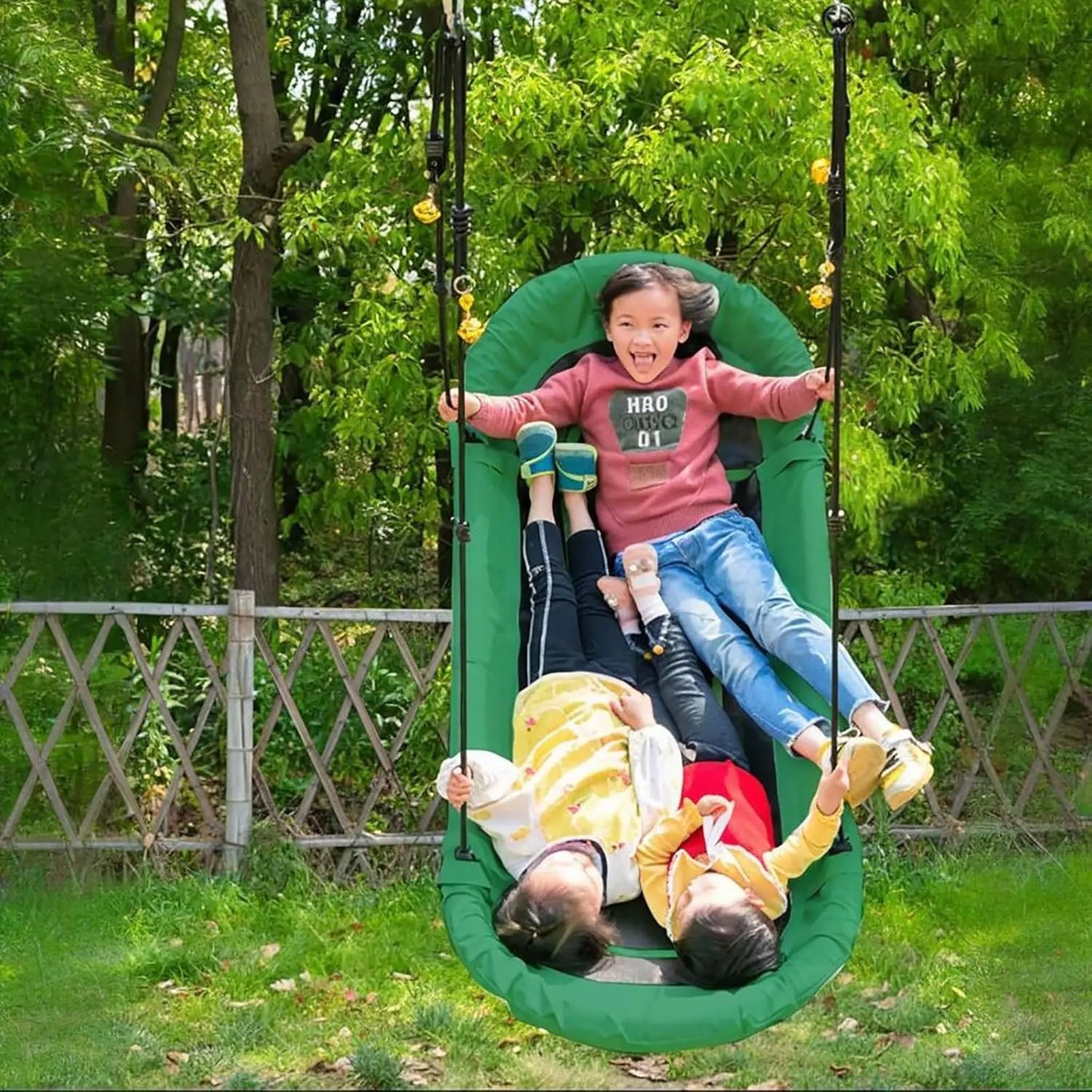Platform Boat Swing Hammock Lounger For Outdoor Living Spaces