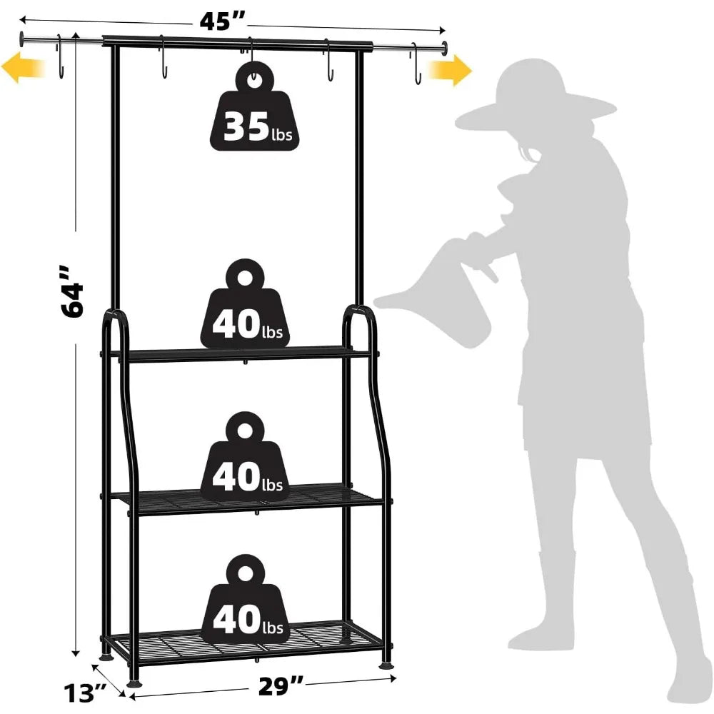 NBVCX Heavy Duty Metal Plant Stand Indoor Outdoor Shelf