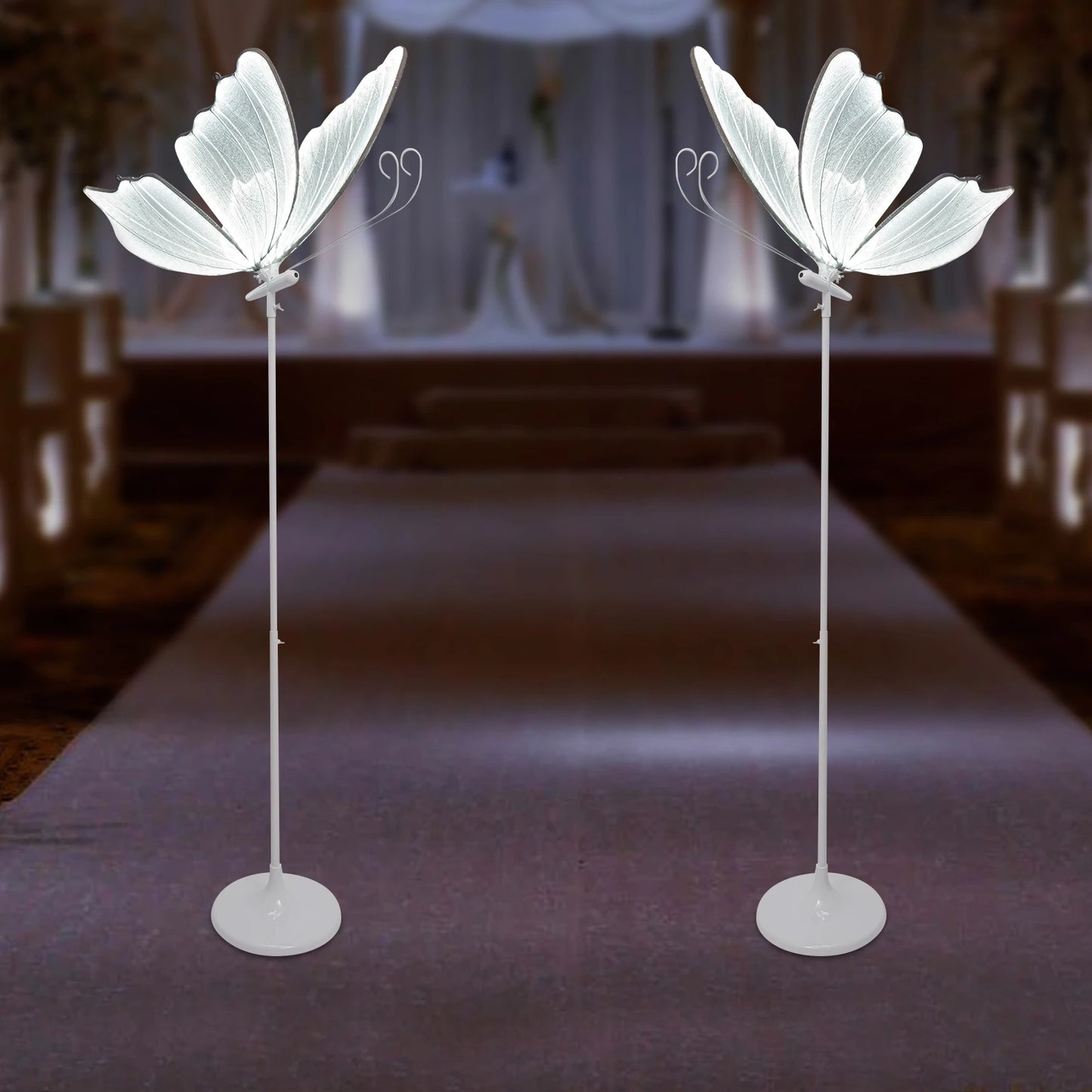 Bymaocar Butterfly Wedding Lights 48W LED Floor Lamp