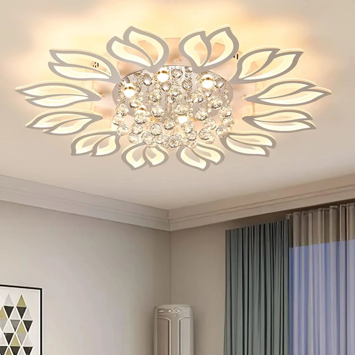 Modern Flower Chandelier LED Smart Ceiling Light With Remote