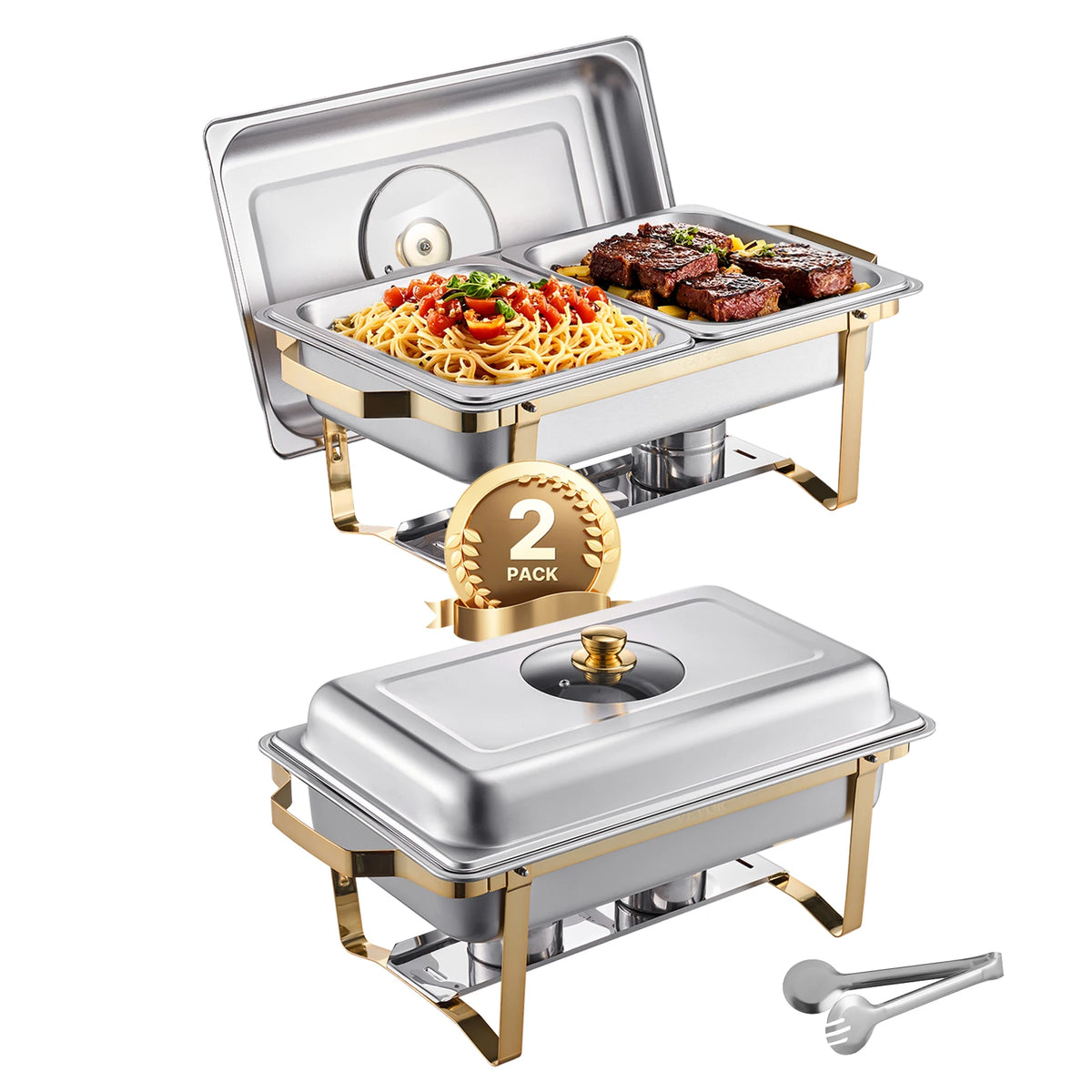 SucceBuy Stainless Steel Chafing Dish Buffet Catering Set