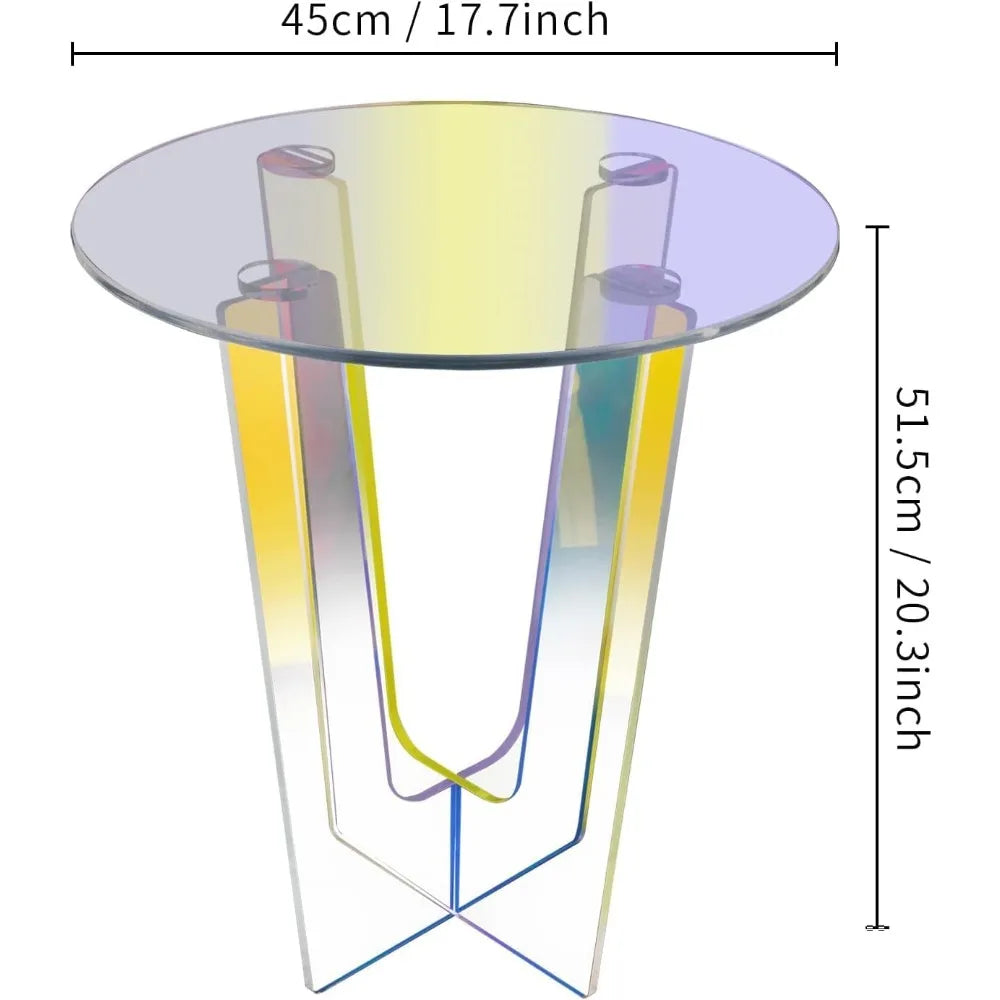Modern Acrylic End Table For Living Room And Lounge