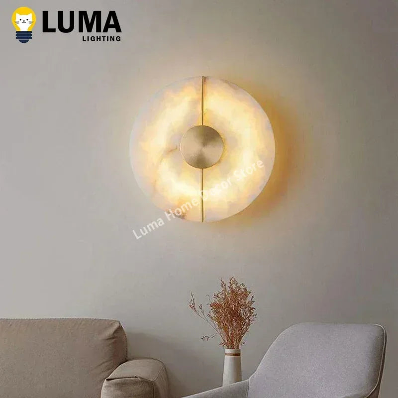 LUMA Modern Luxury Marble Wall Light Sconce