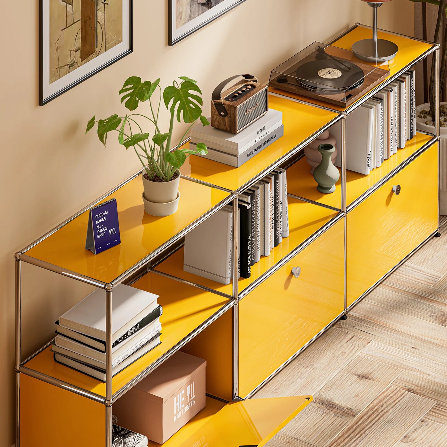 Stainless Steel Storage Cabinet For Living Room And Office