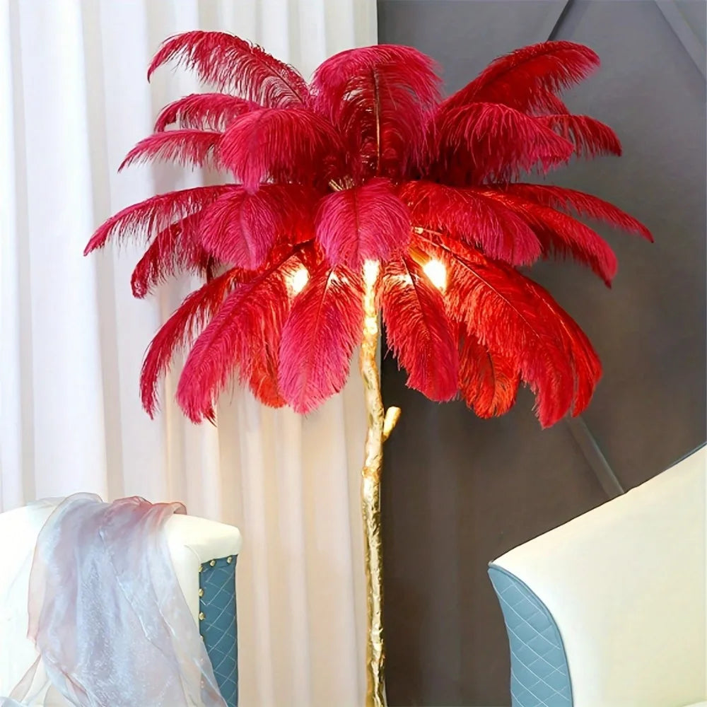 CN Zhejiang Ostrich Feather Centerpiece Decor 10 Pieces