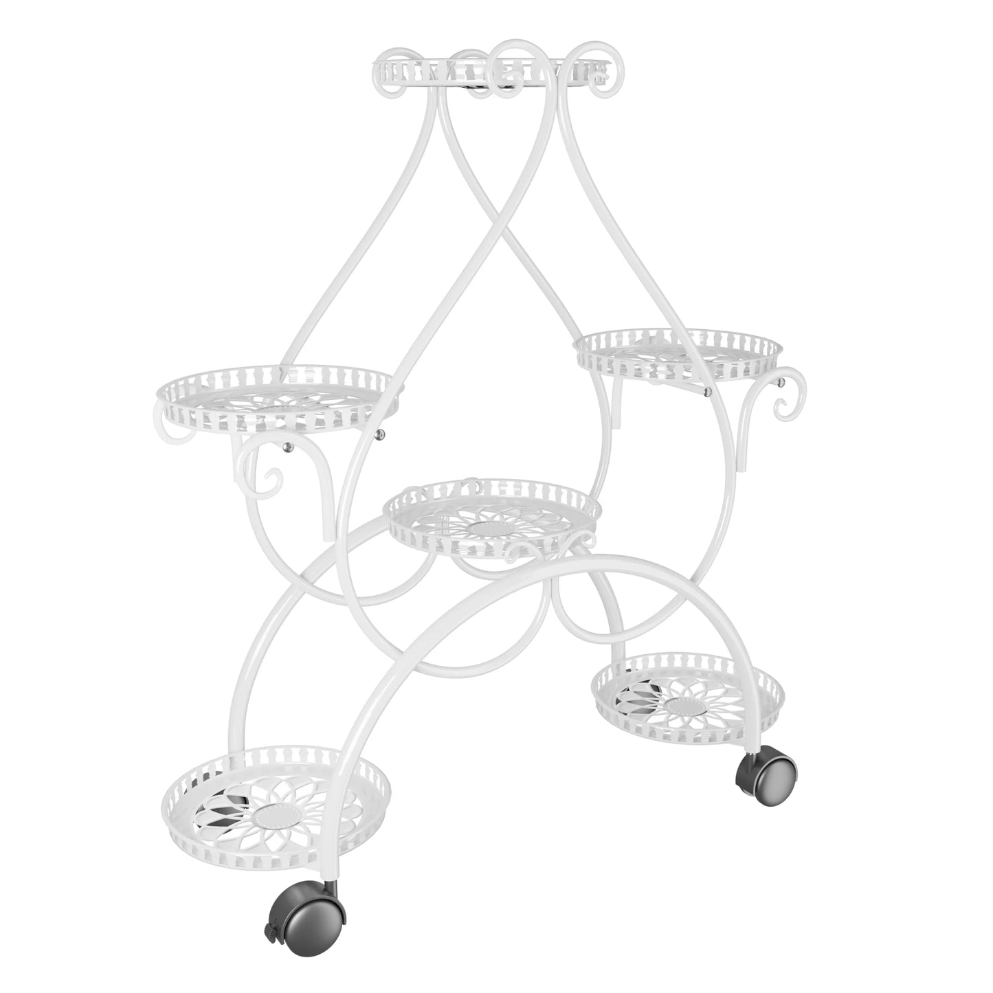 Wisfor 6 Tier Metal Flower Pot Display Stand Outdoor