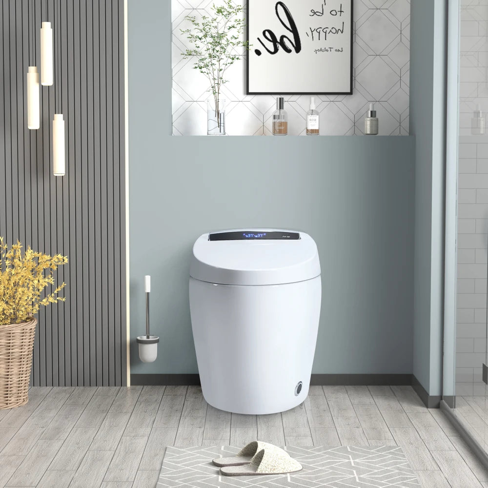 Smart Toilet With Heated Bidet Seat Auto Open Close