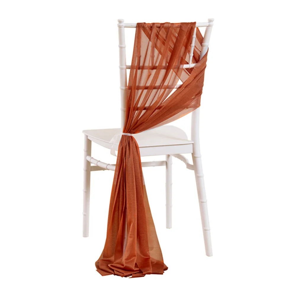 Chiffon Chair Sashes for Wedding Decor Draping with Tie
