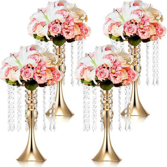 Hign-concerned Crystal Wedding Centerpiece Vases For Tables