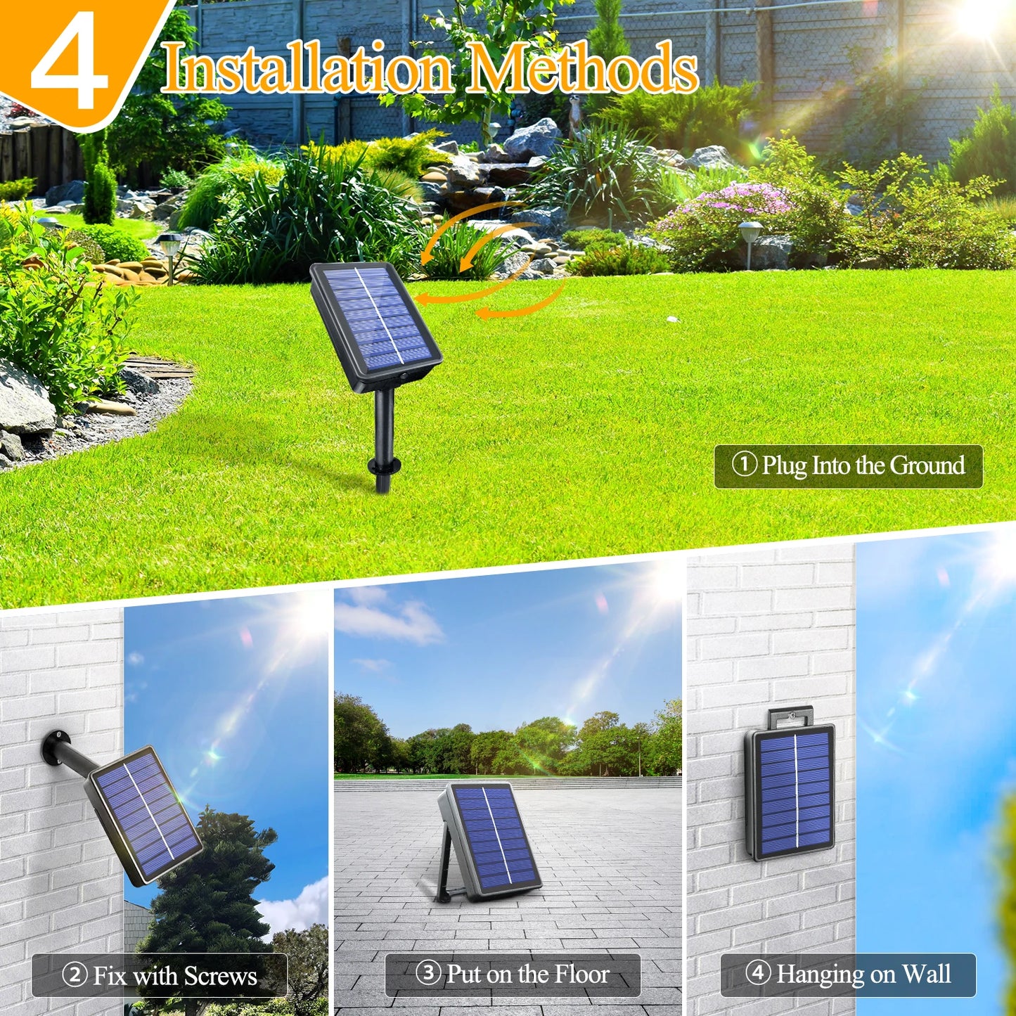 Ollny Solar String Lights Outdoor 2 Pack 240 LED