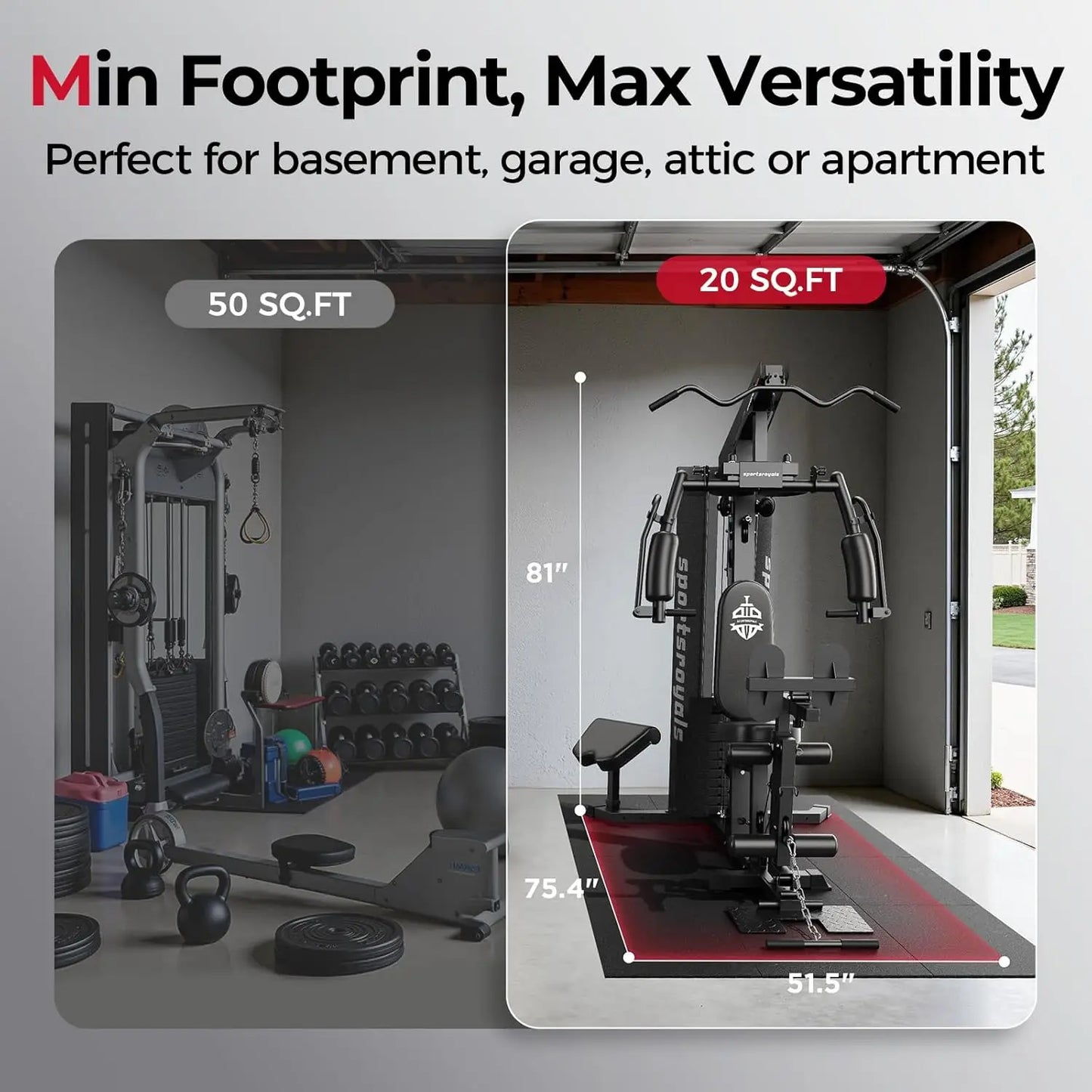 Home Gym Equipment 150LBS Weight Stack Pulley Machine