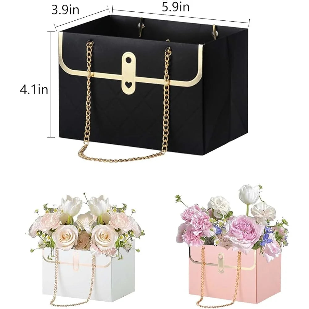 Fujian Paper Flower Gift Boxes With Metal Chain