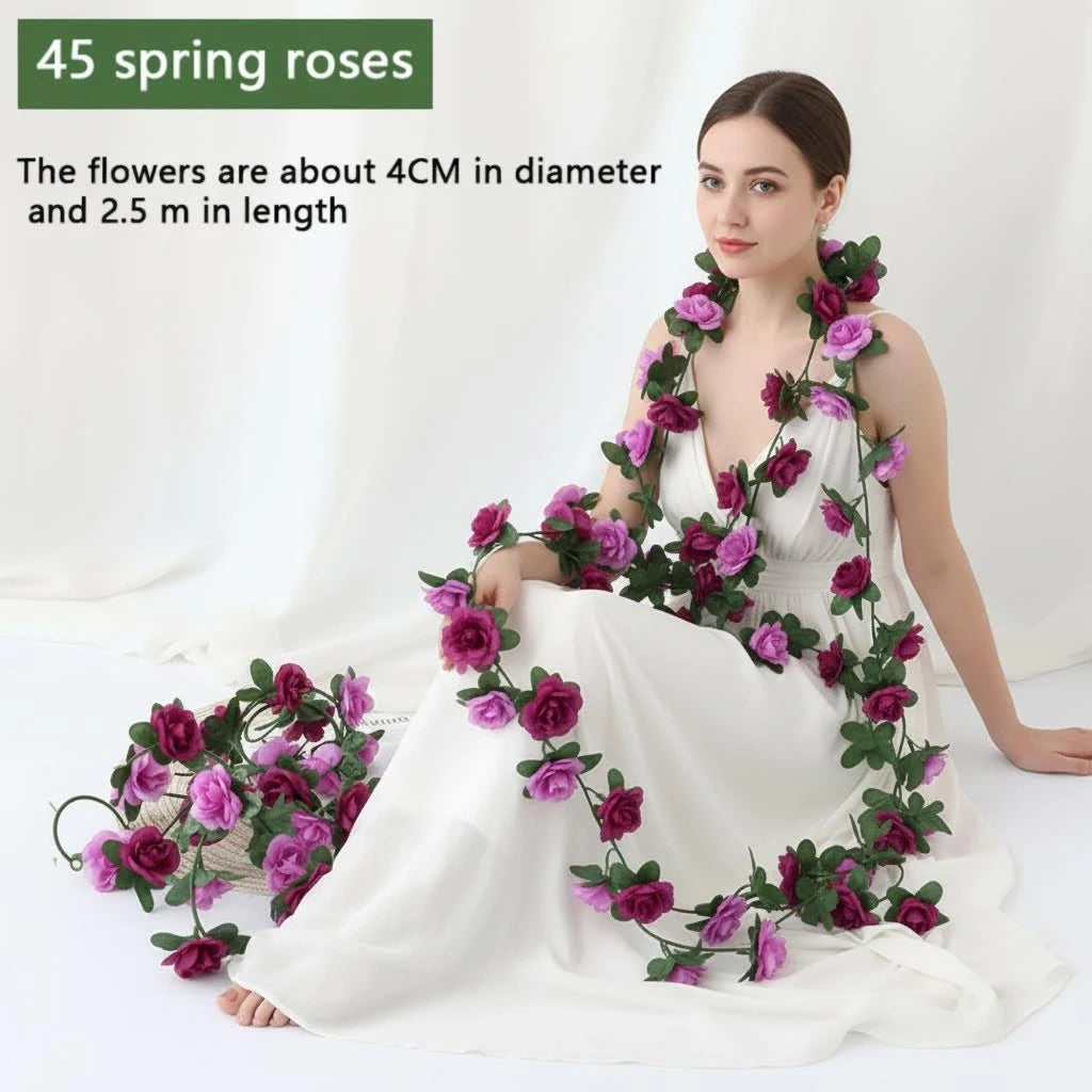 Artificial Rose Flower Vine Elegant Wedding Decoration