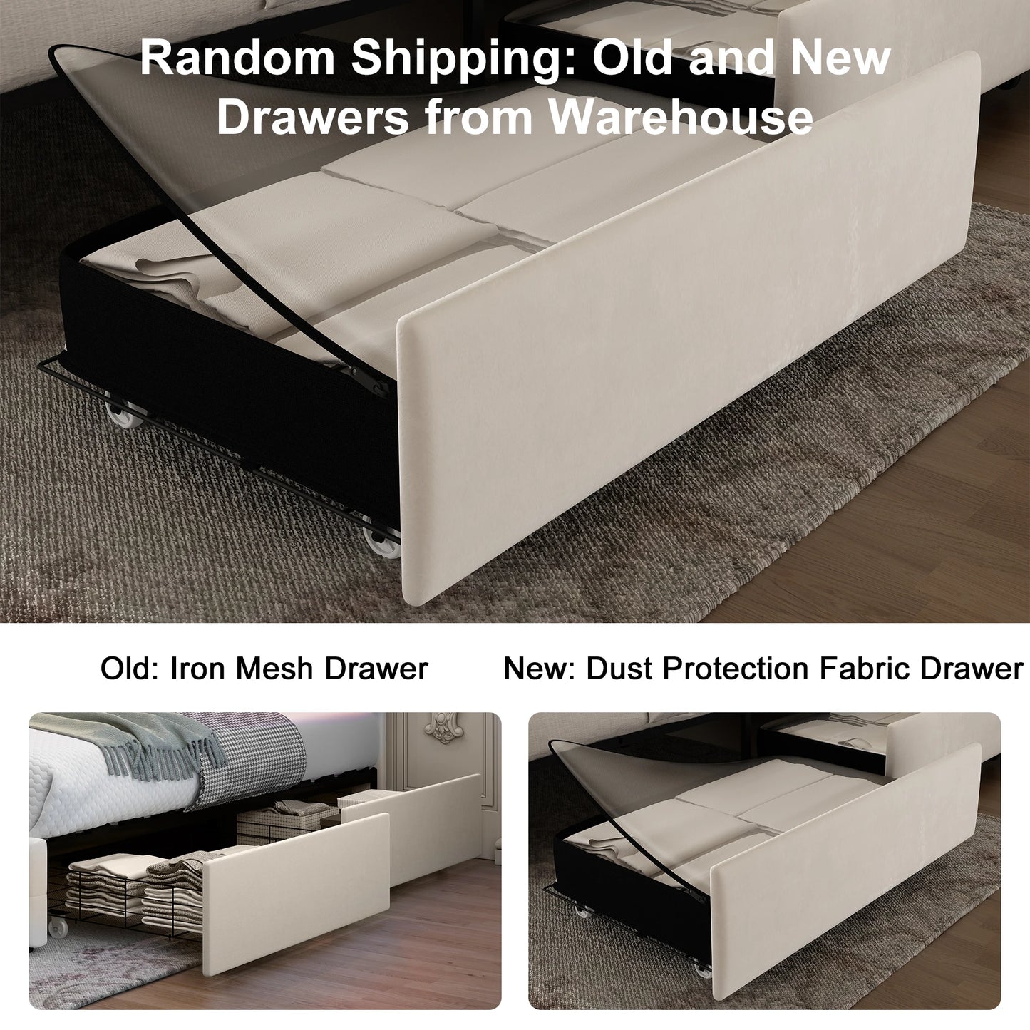 GEGOFORU Galaxy Projector LED Bed Frame With Bluetooth