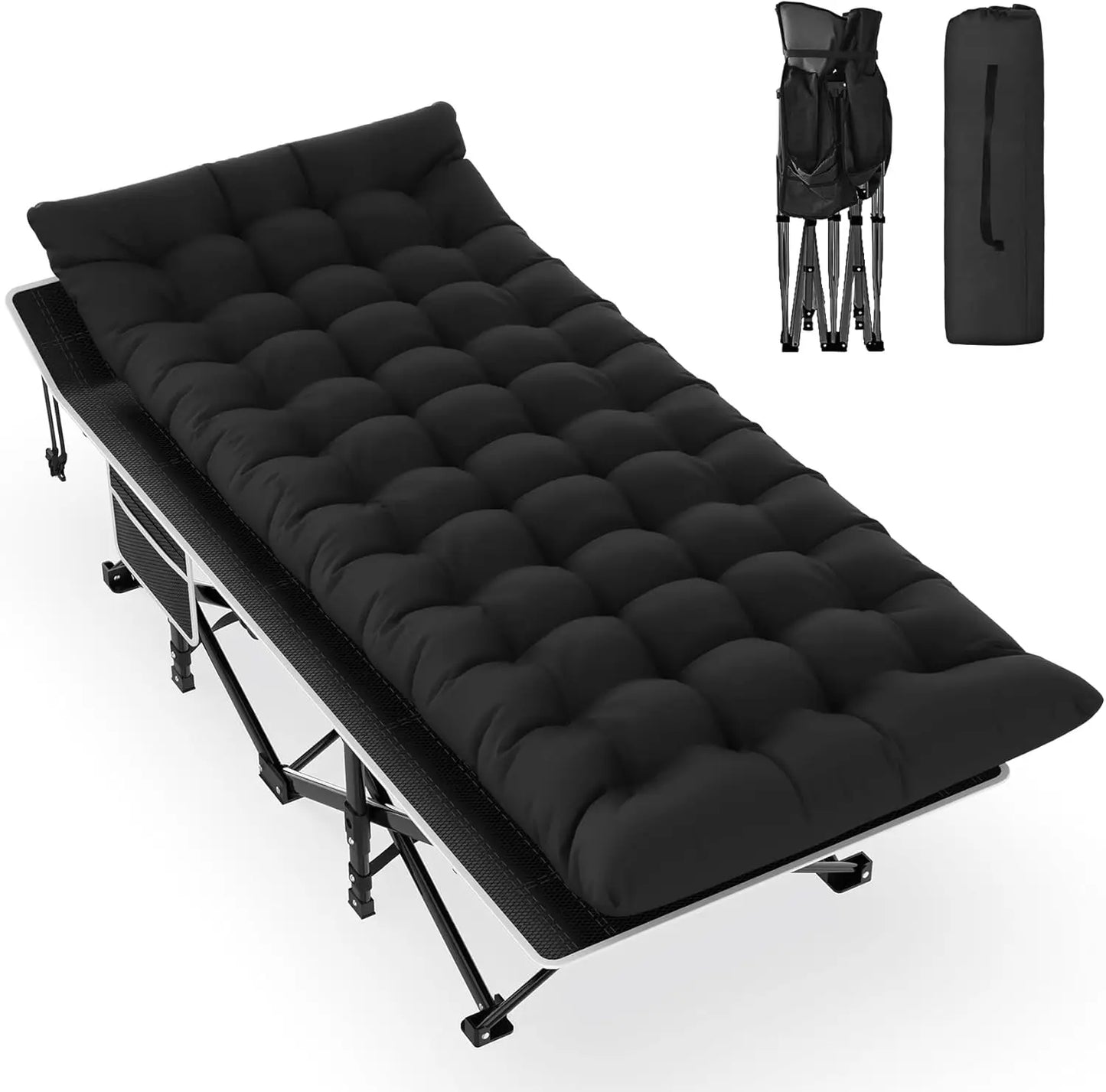 Portable Folding Camping Cot for Adults Heavy Duty 500lbs