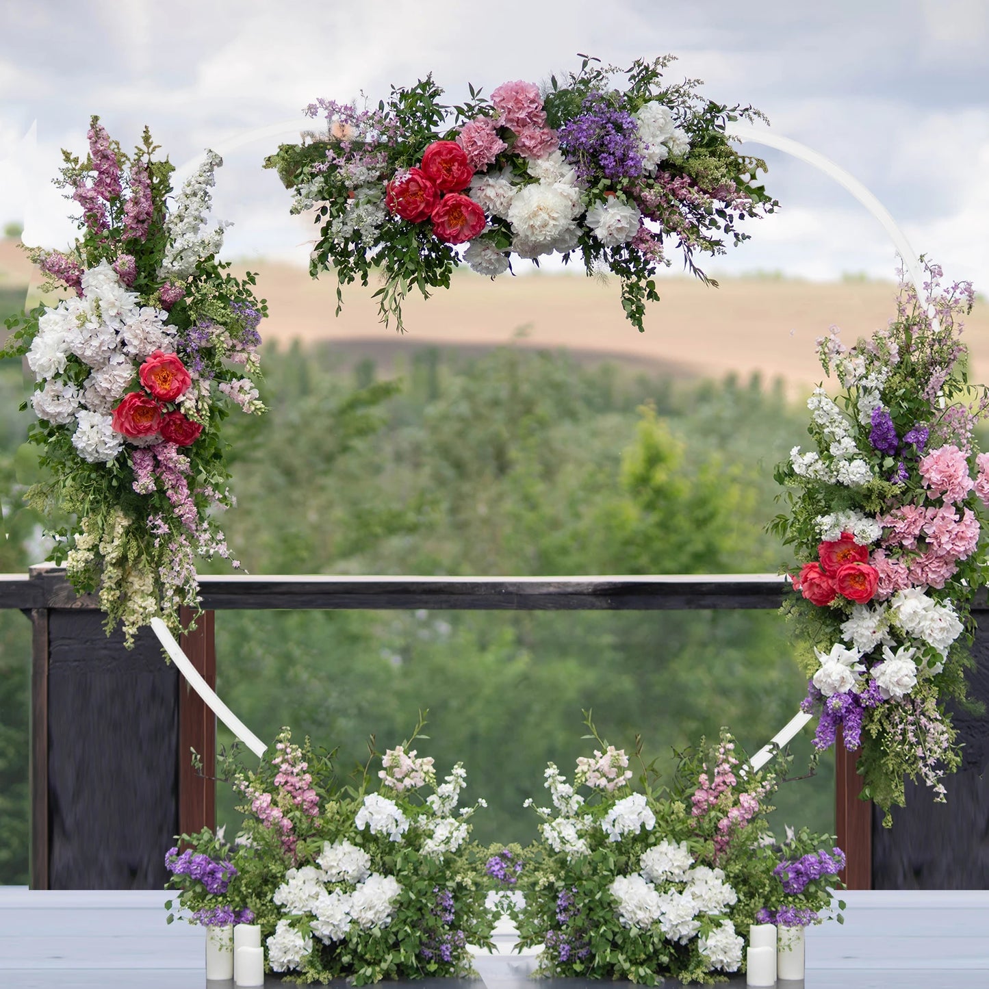 Heart Shape Metal Wedding Balloon Arch Backdrop Stand Frame