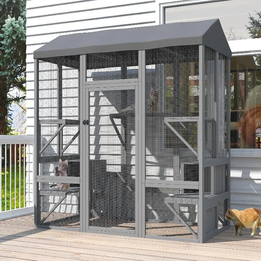 Hign-concerned Outdoor Cat Enclosure Large Walk In Cage
