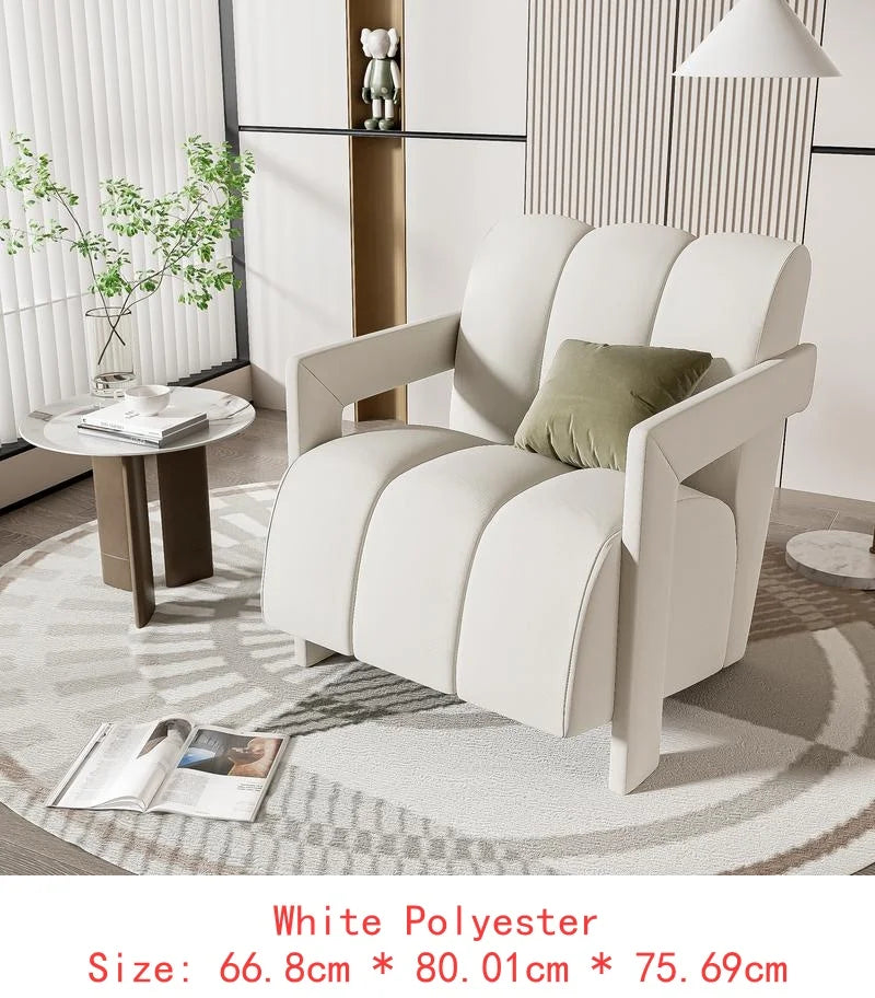 General Modern Minimalist Armchair With L Shaped Armrests