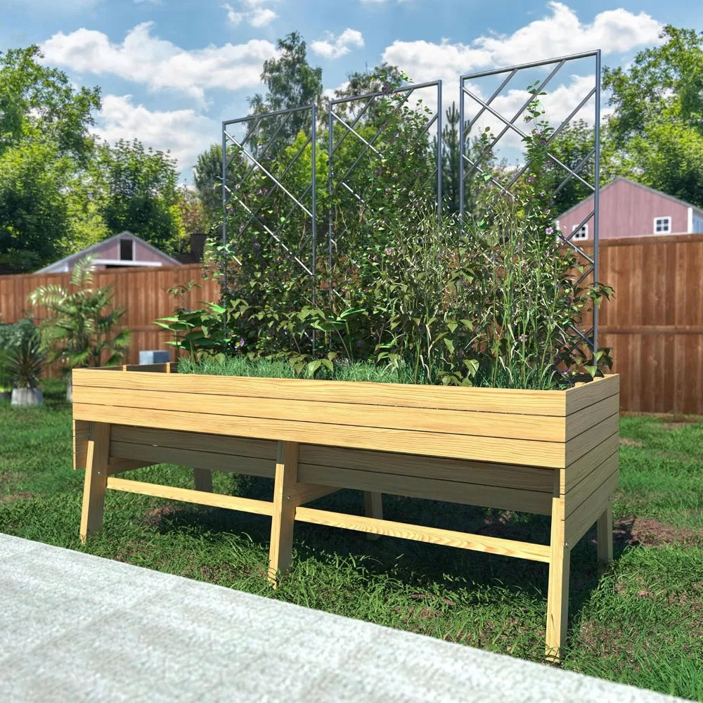 VEIKOU Raised Garden Bed 6 x 3 x 2FT with Detachable Liner for Outdoor Use