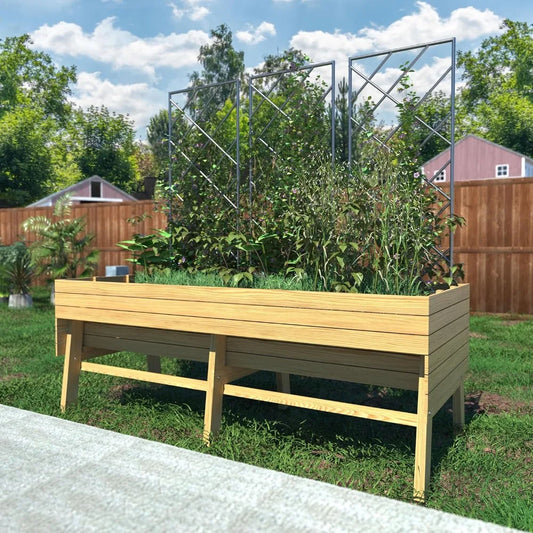VEIKOU Raised Garden Bed 6 x 3 x 2FT with Detachable Liner for Outdoor Use