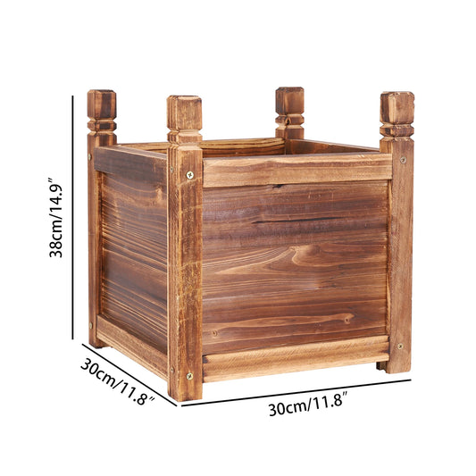 Wooden Raised Garden Planter Box For Vegetables Herbs Flowers