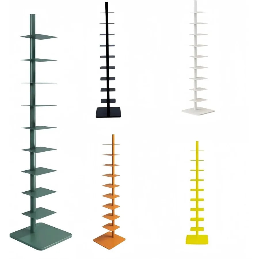 Hign Concerned 9Tier Spine Bookshelf Metal Bookcase Pro