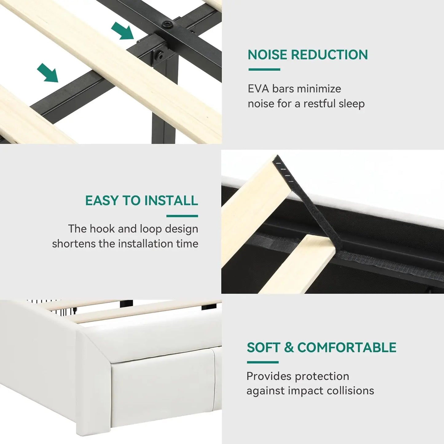 XIAOLANG Platform Bed Frame With Storage Drawers And LED
