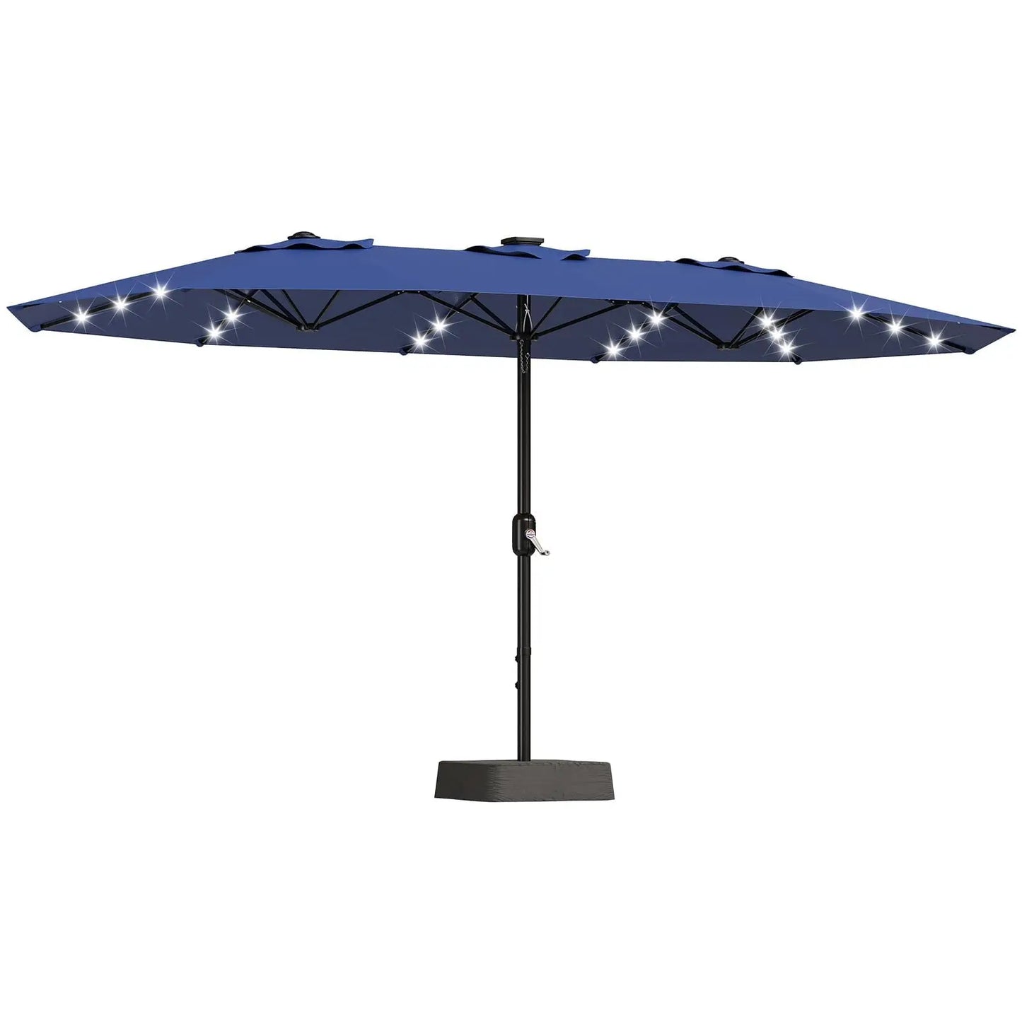 HiMISS Outdoor Patio Umbrella With Solar LED Lights Base