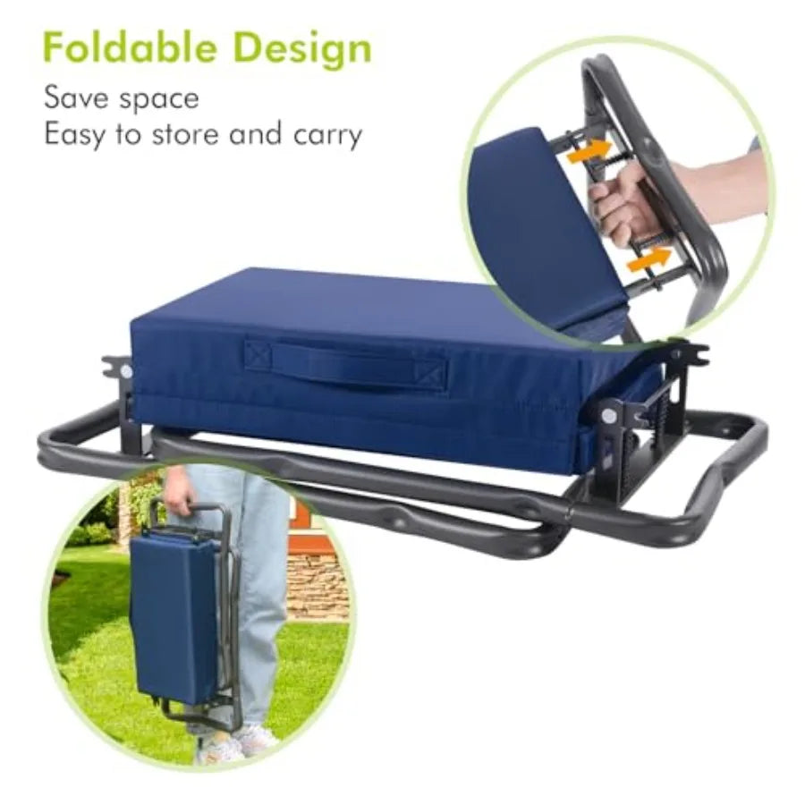 SHXI Heavy Duty Garden Kneeler Seat With Detachable Pad