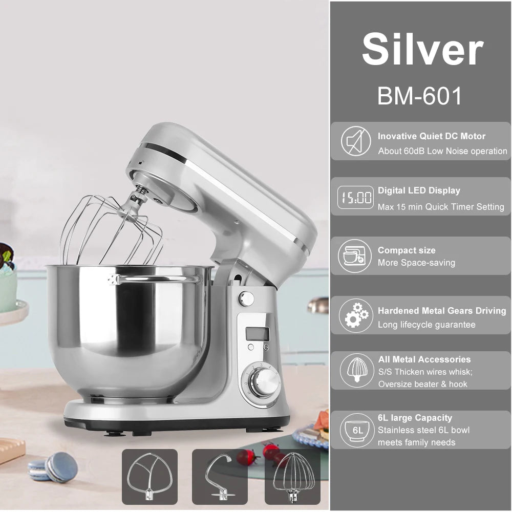 Biolomix Stand Mixer With Dough Hook, Whisk And Beater