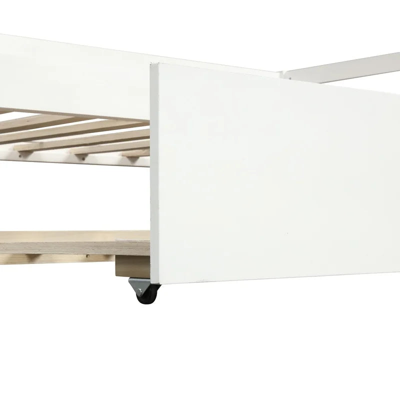 Daybed With Trundle Frame Bamboo Construction For Bedroom