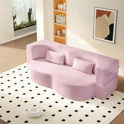 CN Convertible Floor Sofa With Two Cushions And Mattress
