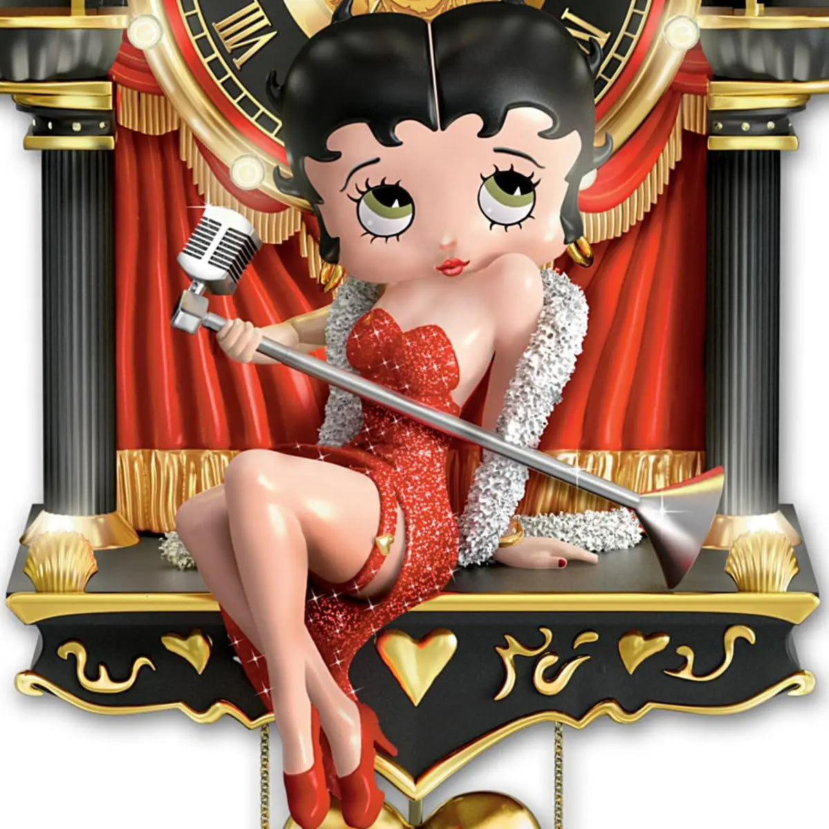 Sculpted Betty Boop Cuckoo Clock With Lights And Sound
