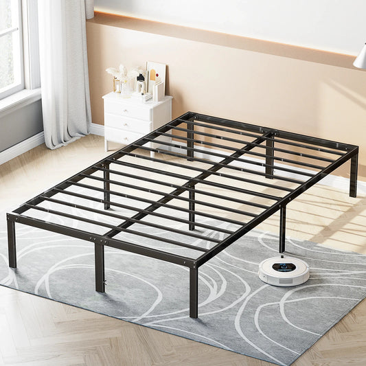 JHK Basic Metal Platform Bed Frame With Storage Space
