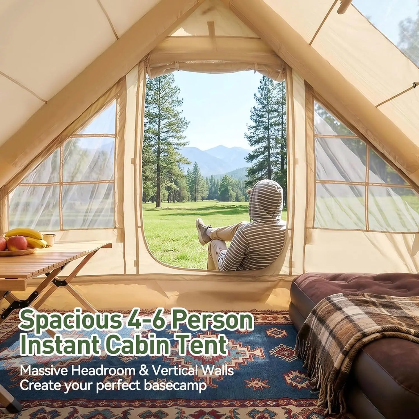 Inflatable Camping Tent For Four To Eight People Shelter