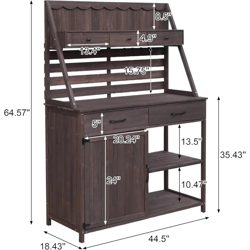 Think 30 Potting Bench With 5 Drawer Garden Workstation